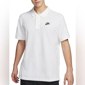 Nike Polo Shirt Embroidered Swoosh Knit Classic Soft Men’s Size 2XL XXL White